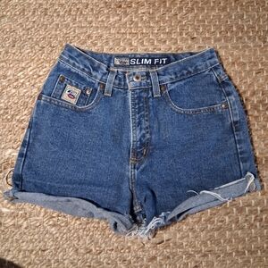 Cruel Girl Slim Fit Dark Blue Denim Shorts
